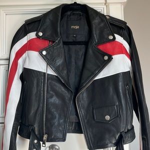 - Maje real leather jacket